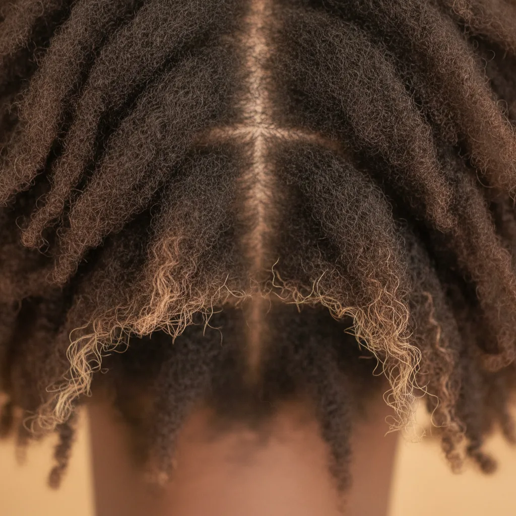 Before – dry transitioning hair