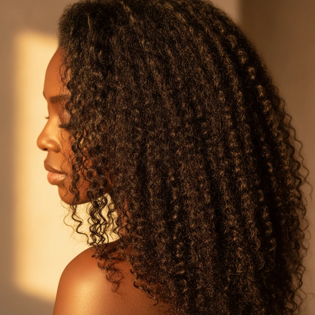 After – longer, shinier natural hair
